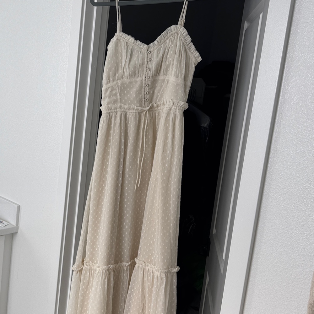 Patrons of Peace Cream Maxi Dress